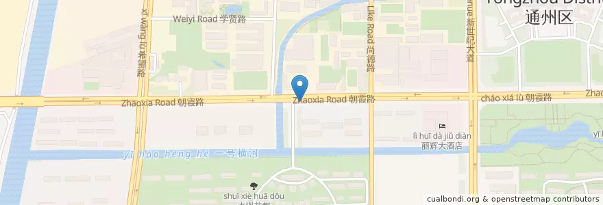 Mapa de ubicacion de 水榭花都北门 en Китай, 南通市, 通州区, 金新街道.