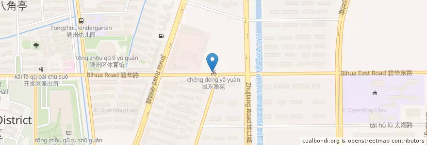 Mapa de ubicacion de 城东雅苑 en 中国, 南通市, 通州区, 金新街道.