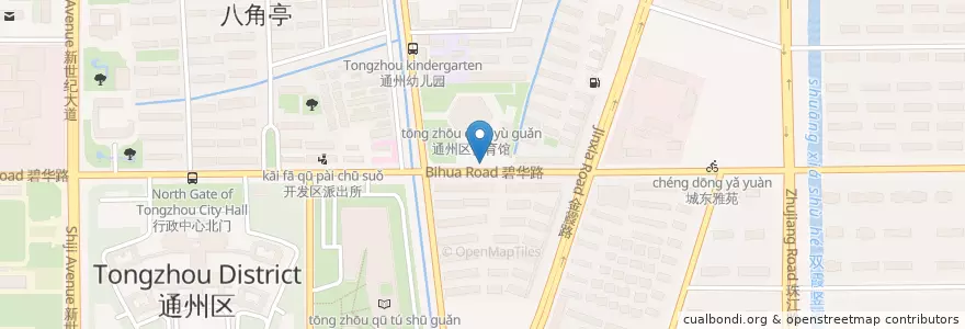 Mapa de ubicacion de 体育馆东侧 en الصين, 南通市, 通州区, 金新街道.