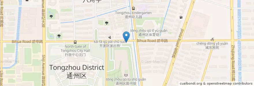 Mapa de ubicacion de 政务中心北门对面 en Çin, 南通市, 通州区, 金新街道.