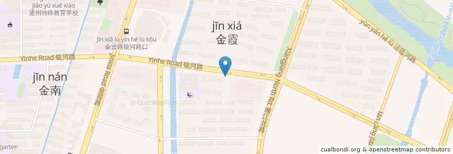 Mapa de ubicacion de 金霞南苑北门 en Chine, 南通市, 通州区, 金新街道.