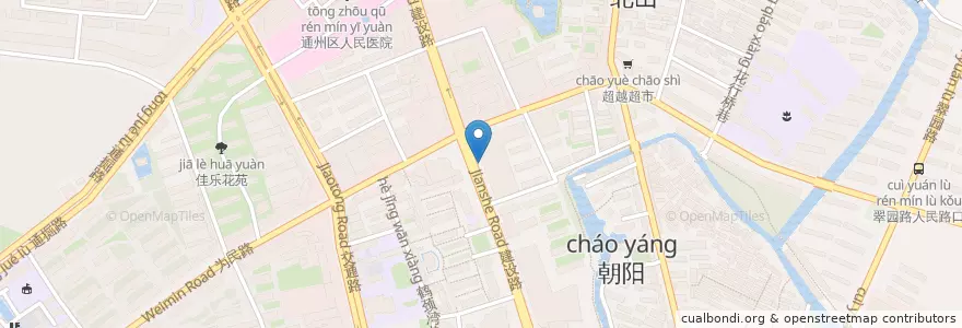 Mapa de ubicacion de 文峰大世界西侧 en چین, 南通市, 通州区, 金沙街道.