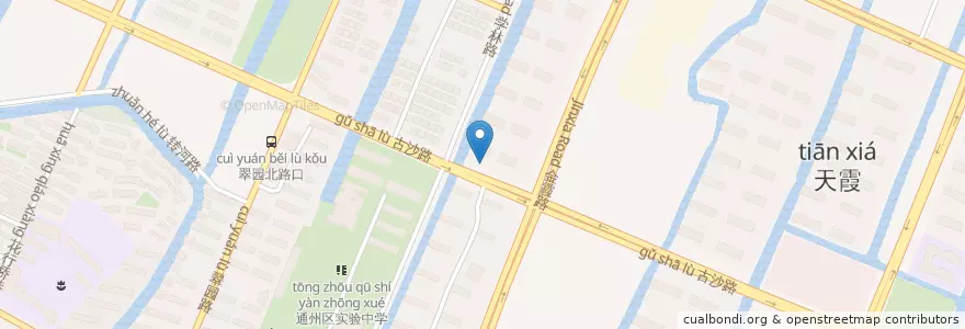 Mapa de ubicacion de 新三园小区南门 en Китай, 南通市, 通州区, 金沙街道.