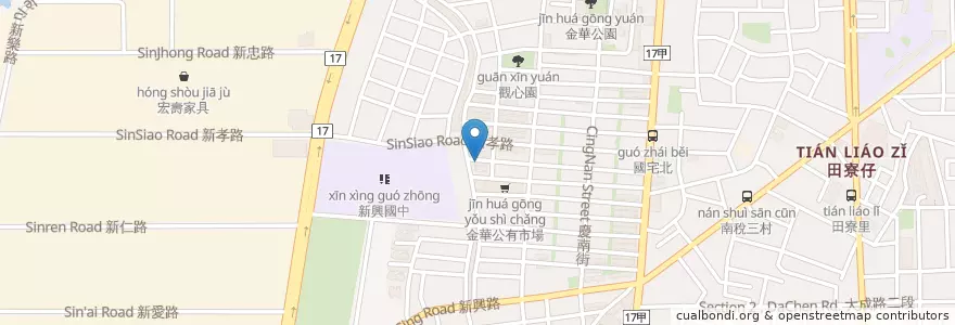 Mapa de ubicacion de 工具人雞蛋糕 en Taiwán, 臺南市, 南區.
