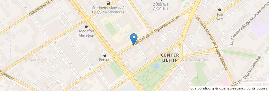 Mapa de ubicacion de Just Bar en Rusia, Центральный Федеральный Округ, Воронежская Область, Городской Округ Воронеж.