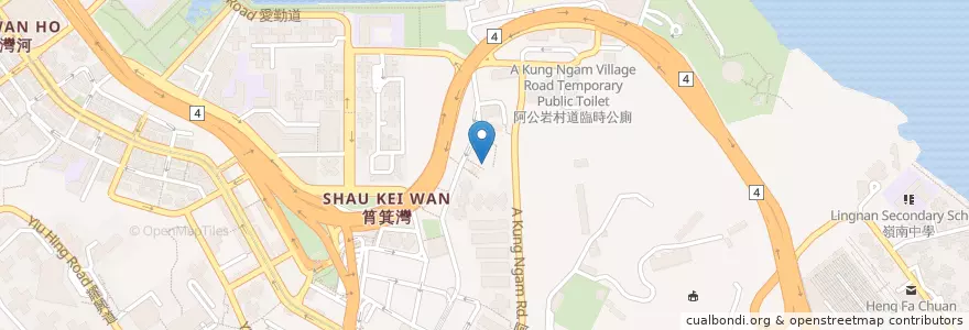 Mapa de ubicacion de 燒烤堂 en 중국, 광둥성, 홍콩, 홍콩섬, 신제, 東區 Eastern District.