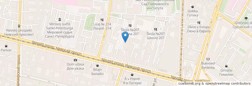 Mapa de ubicacion de Колизей en ロシア, 北西連邦管区, レニングラード州, サンクト ペテルブルク, Центральный Район.