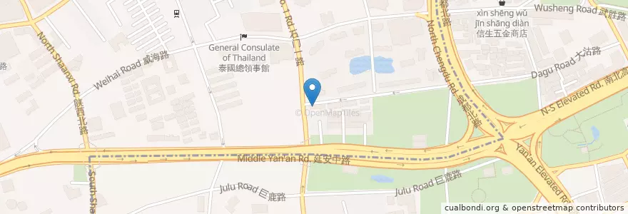 Mapa de ubicacion de Park 91 en 中国, 上海市, 静安区.