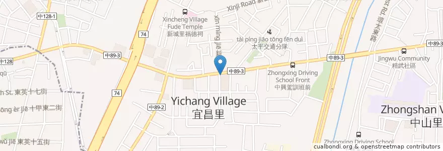 Mapa de ubicacion de 丁香豆花 en Taiwan, Taichung, Taiping District.