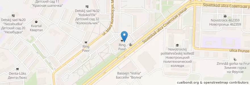 Mapa de ubicacion de Mybox en Rusia, Приволжский Федеральный Округ, Оренбургская Область, Городской Округ Новотроицк.
