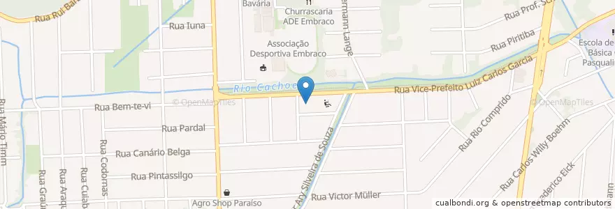 Mapa de ubicacion de Centro de Educação Infantil Girassol en Brasil, Região Sul, Santa Catarina, Região Geográfica Intermediária De Joinville, Microrregião De Joinville, Joinville.