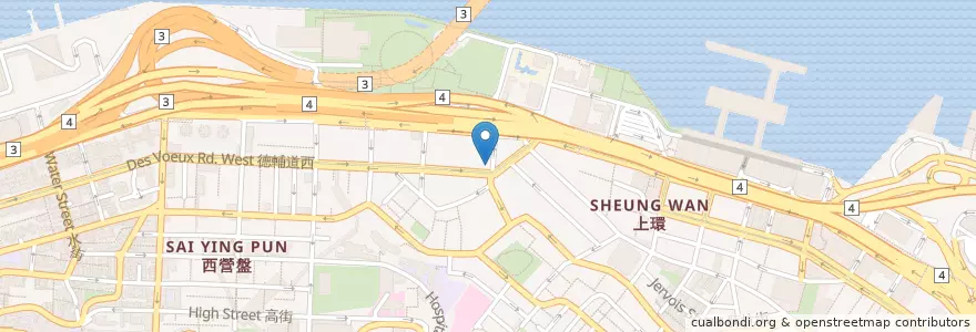 Mapa de ubicacion de 新五龍茶餐廳 en الصين, غوانغدونغ, هونغ كونغ, جزيرة هونغ كونغ, الأقاليم الجديدة, 中西區 Central And Western District.