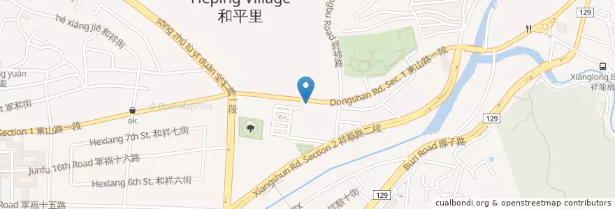Mapa de ubicacion de 經補庫停車場 en Taiwan, Taichung, Distretto Di Beitun.