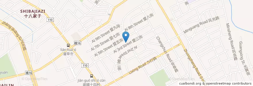 Mapa de ubicacion de 桃園市私立凱莉幼兒園 en Tayvan, 桃園市, 桃園區.