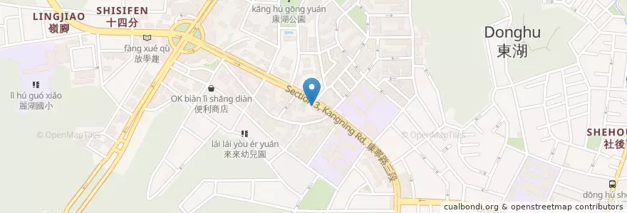 Mapa de ubicacion de 鵝匠小吃店 en 臺灣, 新北市, 臺北市, 內湖區.