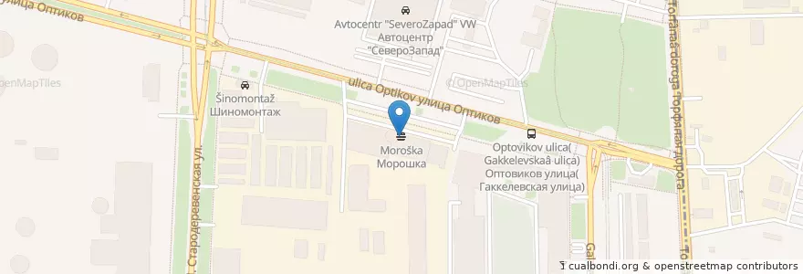 Mapa de ubicacion de Морошка en Russia, Northwestern Federal District, Leningrad Oblast, Saint Petersburg, Приморский Район, Округ № 65.