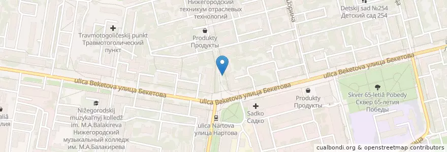Mapa de ubicacion de Шаурма en ロシア, 沿ヴォルガ連邦管区, ニジニ・ノヴゴロド州, ニジニ・ノヴゴロド管区.