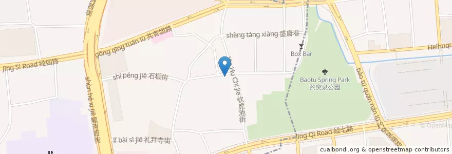 Mapa de ubicacion de Weiweis en China, Shandong, 济南市, 市中区, 泺源街道.