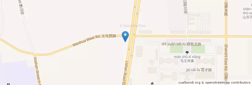 Mapa de ubicacion de Jenny's en China, Shandong, Jinan City, Lixia District, 千佛山街道.
