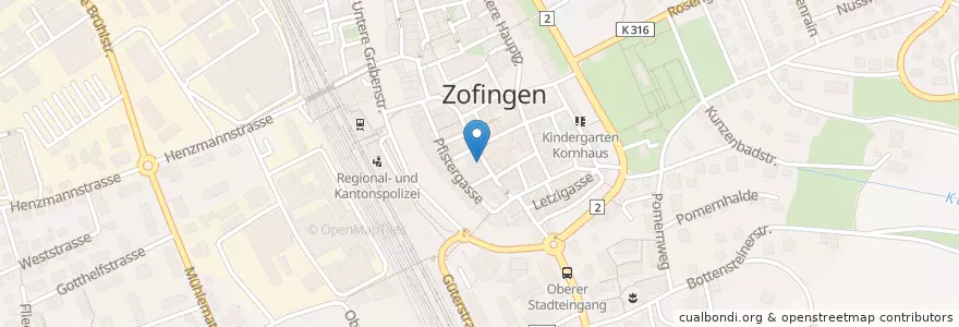 Mapa de ubicacion de Lloyd Ceffee en Svizzera, Argovia, Bezirk Zofingen, Zofingen.