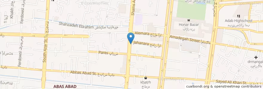 Mapa de ubicacion de دکتر میردامادی en İran, İsfahan Eyaleti, شهرستان اصفهان, بخش مرکزی شهرستان اصفهان, اصفهان.