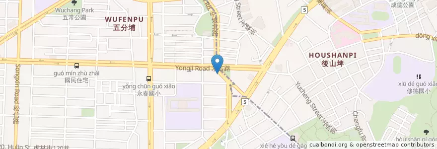 Mapa de ubicacion de 25號廚房 en Tayvan, 新北市, Taipei, 信義區.