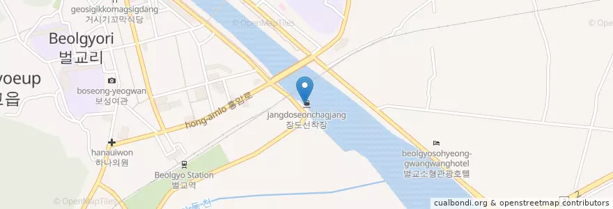 Mapa de ubicacion de 장도선착장 en 대한민국, 전라남도, 보성군.