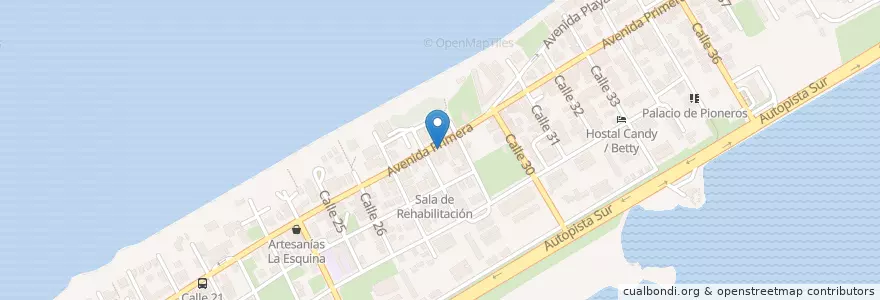 Mapa de ubicacion de Farmacia de Urgencia en كوبا, Matanzas, Cárdenas, Varadero.