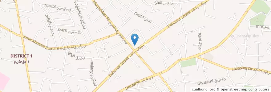 Mapa de ubicacion de بانک آینده en Iran, Teheran, شهرستان شمیرانات, Teheran, بخش رودبار قصران.
