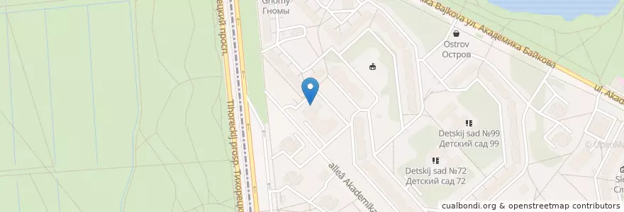 Mapa de ubicacion de Шведская стоматология en Russie, District Fédéral Du Nord-Ouest, Oblast De Léningrad, Saint-Pétersbourg, Калининский Район, Округ Академическое.