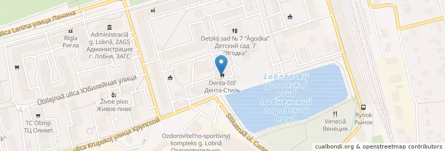 Mapa de ubicacion de Дента-Стиль en روسيا, Центральный Федеральный Округ, محافظة موسكو, Городской Округ Лобня.