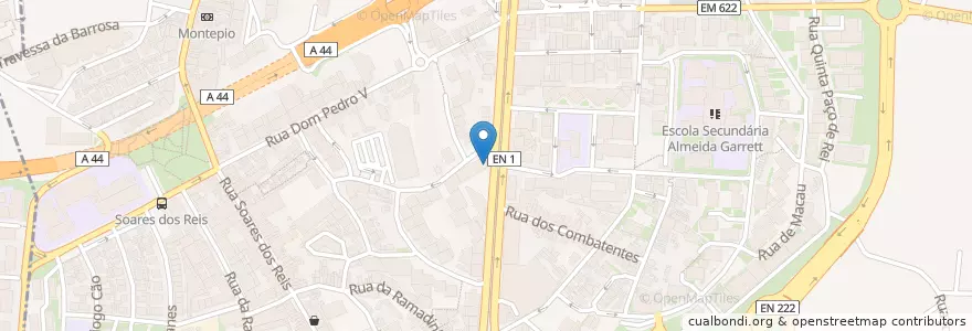 Mapa de ubicacion de Centro de Emprego de Gaia en البرتغال, المنطقة الشمالية (البرتغال), Área Metropolitana Do Porto, بورتو, Vila Nova De Gaia, Mafamude E Vilar Do Paraíso.