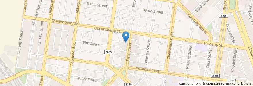Mapa de ubicacion de Errol Dental Studio en Australië, Victoria, City Of Melbourne.