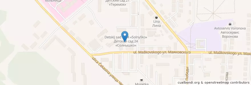 Mapa de ubicacion de ДОСААФ en Rusia, Уральский Федеральный Округ, Óblast De Cheliábinsk, Верхнеуфалейский Городской Округ.