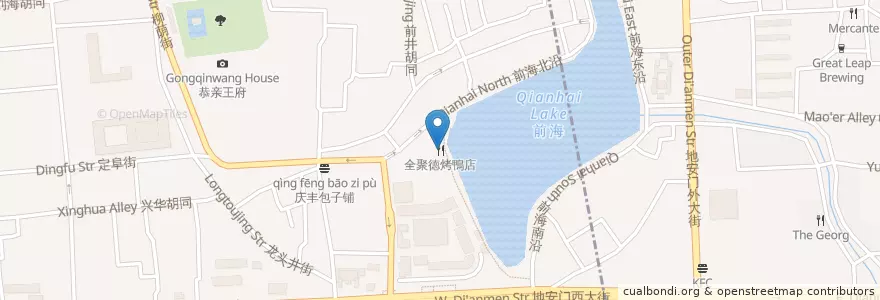 Mapa de ubicacion de 全聚徳烤鴨店 en China, Beijing, Hebei, 西城区.