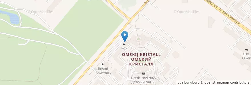 Mapa de ubicacion de Алиса en Rusia, Distrito Federal De Siberia, Omsk, Омский Район, Городской Округ Омск.