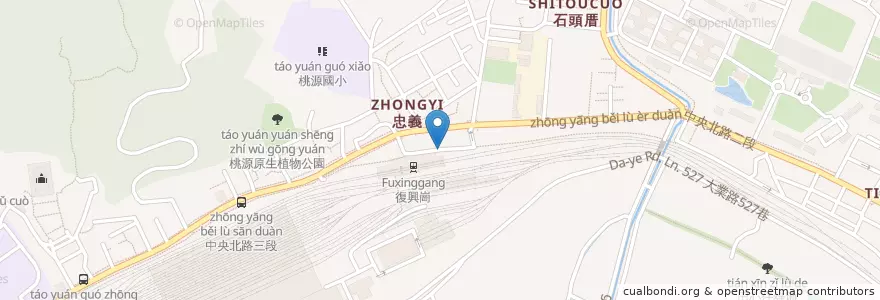 Mapa de ubicacion de 捷運復興崗站 en تایوان, 新北市, تایپه, 北投區.