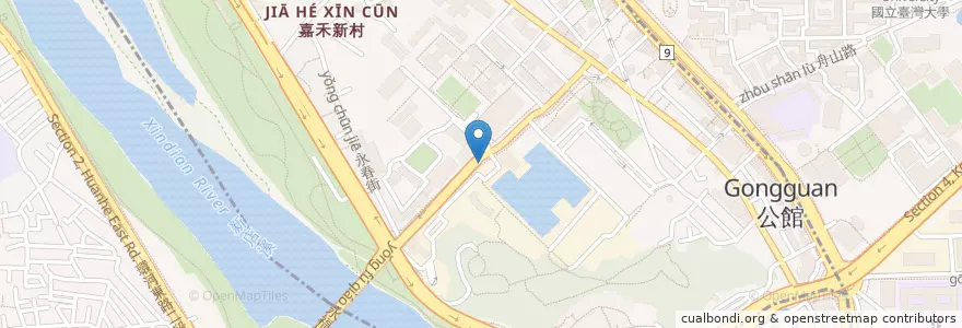 Mapa de ubicacion de 自來水園區 en Taiwan, Nuova Taipei, Taipei.