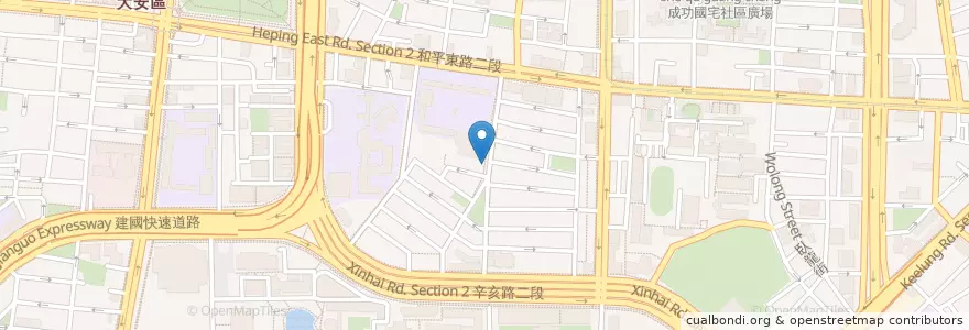 Mapa de ubicacion de 敦親公園 en 台湾, 新北市, 台北市, 大安区.