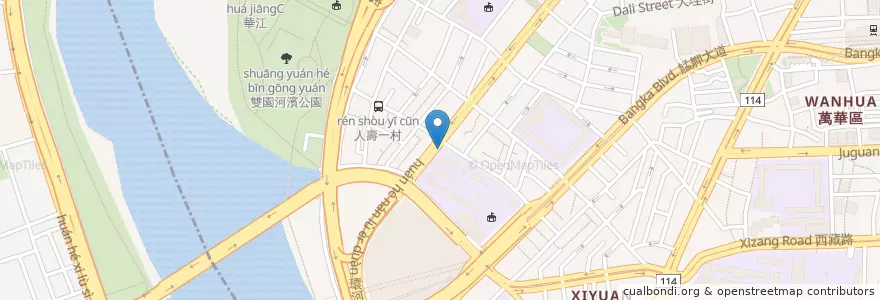 Mapa de ubicacion de 大理高中 en 臺灣, 新北市, 臺北市, 萬華區.