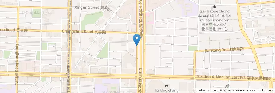 Mapa de ubicacion de Dunhua & Changchun Intersection en Taiwan, New Taipei, Taipei, Songshan District.