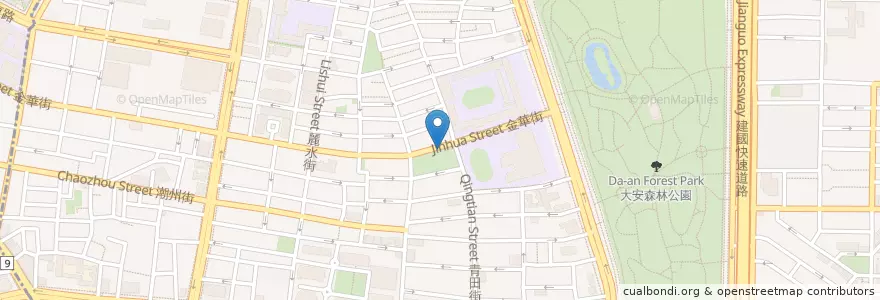 Mapa de ubicacion de 金華公園 en 臺灣, 新北市, 臺北市, 大安區.