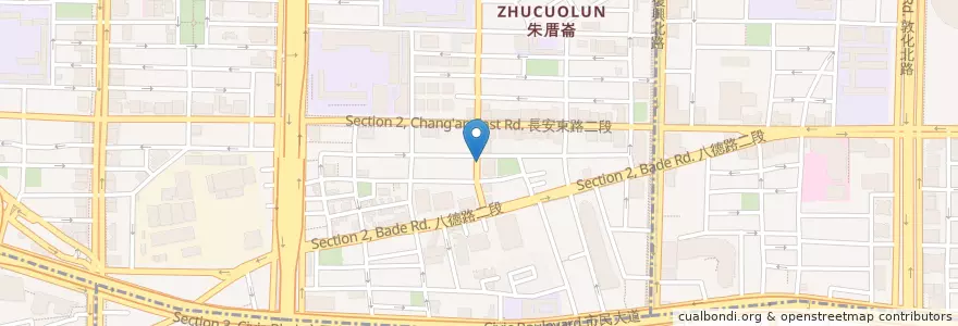 Mapa de ubicacion de 朱崙商場 en 臺灣, 新北市, 臺北市, 中山區.