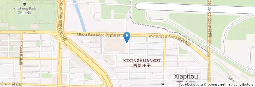 Mapa de ubicacion de 第二果菜批發市場 en 타이완, 신베이 시, 타이베이시, 중산 구.