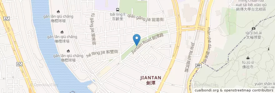 Mapa de ubicacion de 華齡公園 en Taiwán, Nuevo Taipéi, Taipéi, 士林區.