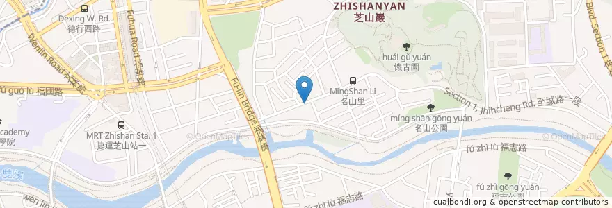 Mapa de ubicacion de 芝山抽水站 en تایوان, 新北市, تایپه, 士林區.