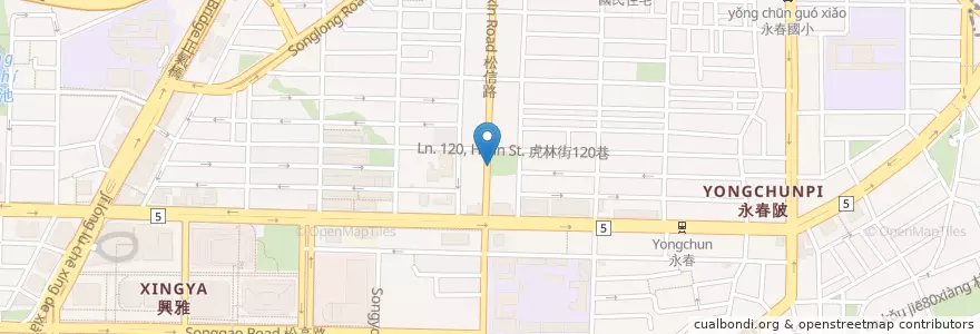 Mapa de ubicacion de 富台公園 en تایوان, 新北市, تایپه, 信義區.