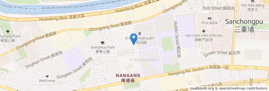 Mapa de ubicacion de 南港高工 en تايوان, تايبيه الجديدة, تايبيه, 南港區.