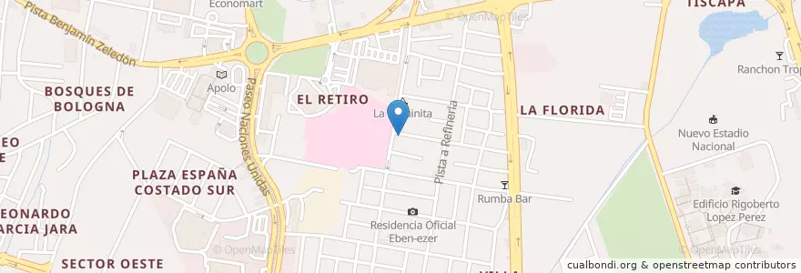 Mapa de ubicacion de Comedor El Corralito en Nicarágua, Departamento De Managua, Managua (Municipio).