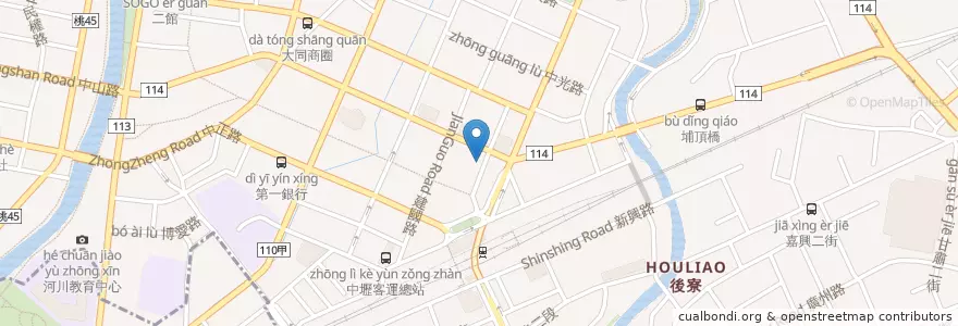 Mapa de ubicacion de 魔法義大利 en Taiwan, 桃園市, 中壢區.